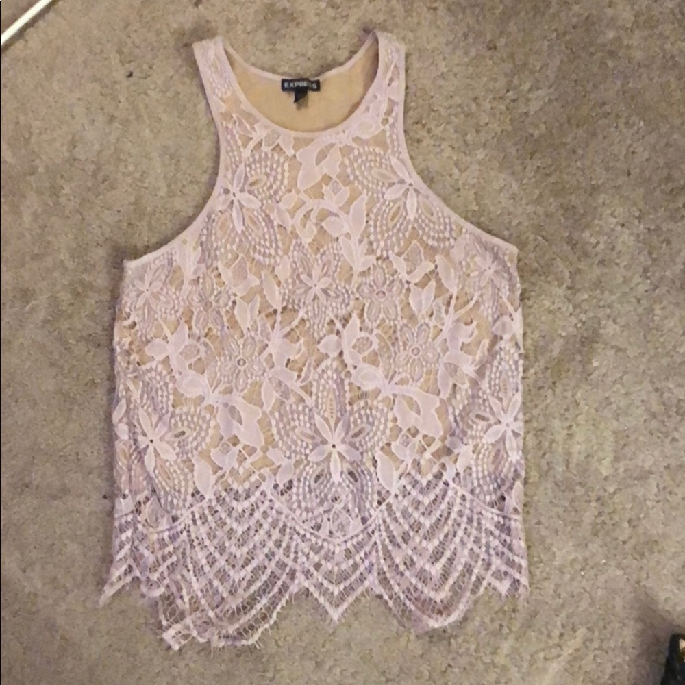Express lace tank top